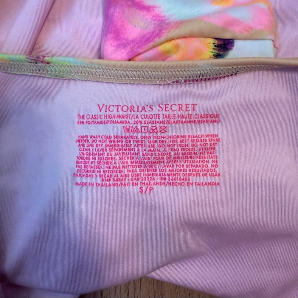 Victorias Secret Floral Strapless High Waisted Bikini Set Size 34C/Small - Picture 5 of 6